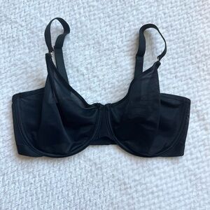 Soma Unbelievable Minimizer Bra 36DD Black Underwire Unlined Smooth Minimalist